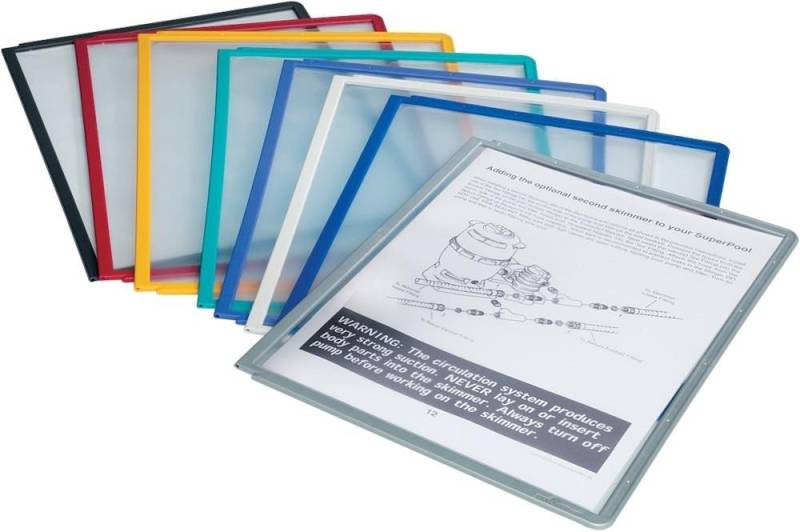 ELC Dokumentenhalter Sichttafeln schwarz, Pckg. a 5 Stück VARIO von ELC