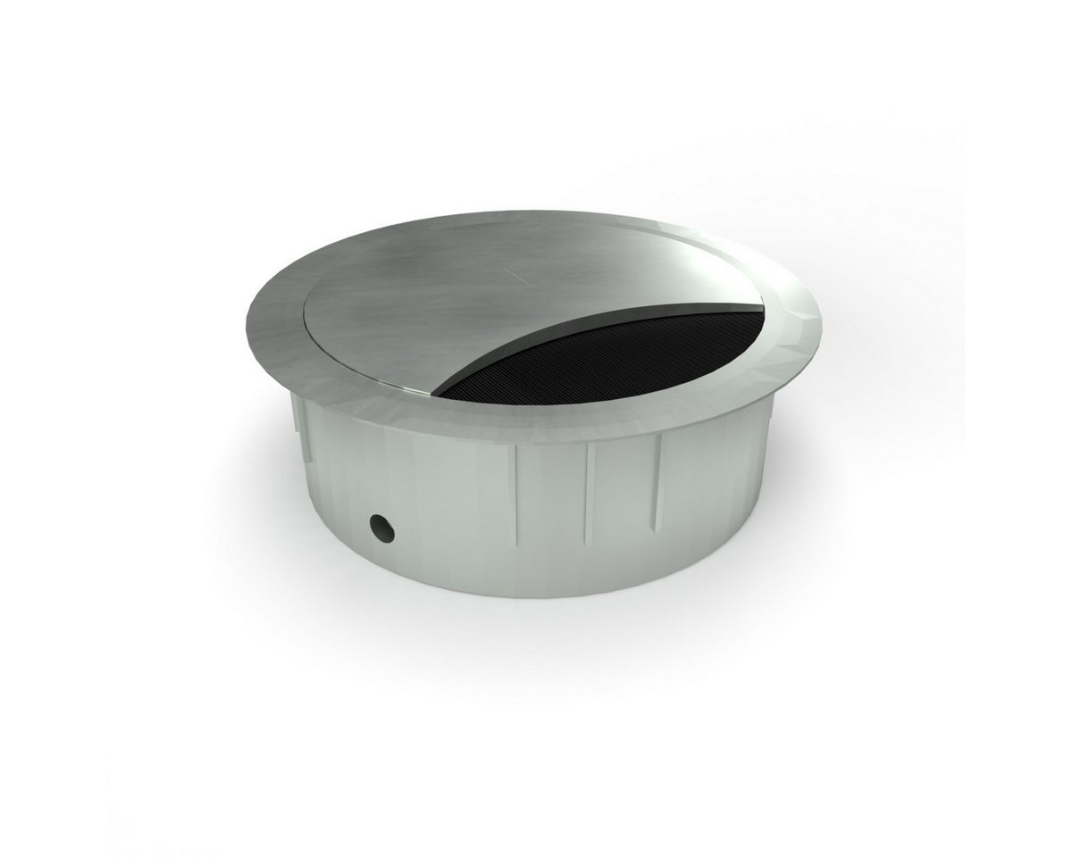 ELC Kabeldurchfuhr Kabeldurchlass EXIT R, Ø60 mm, H: 21 mm, Edelstahloptik Zamak ELC Kabeldurchfuhr Kabeldurchlass EXIT R, Ø60 mm, H: 21 mm, Edelstahloptik Zamak von ELC