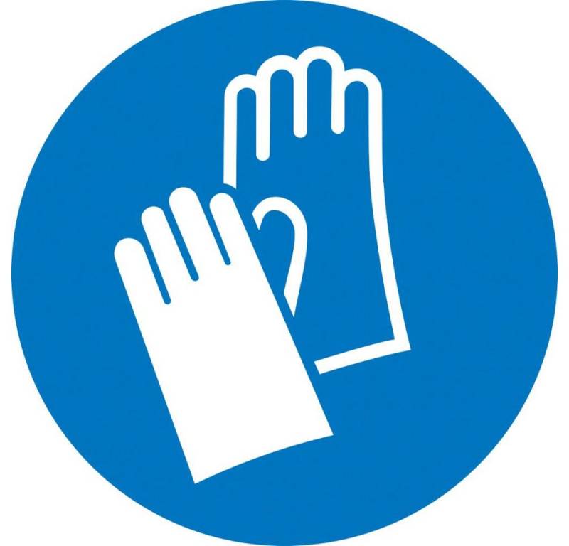 ELC Metallschild Gebotsschild Folie D200 mm Handschutz benutzen SafetyMarking von ELC