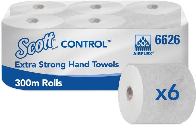 ELC Papierhandtuch Scott CONTROL EXTRA STRONG Handtücher Rolle / Weiß von ELC
