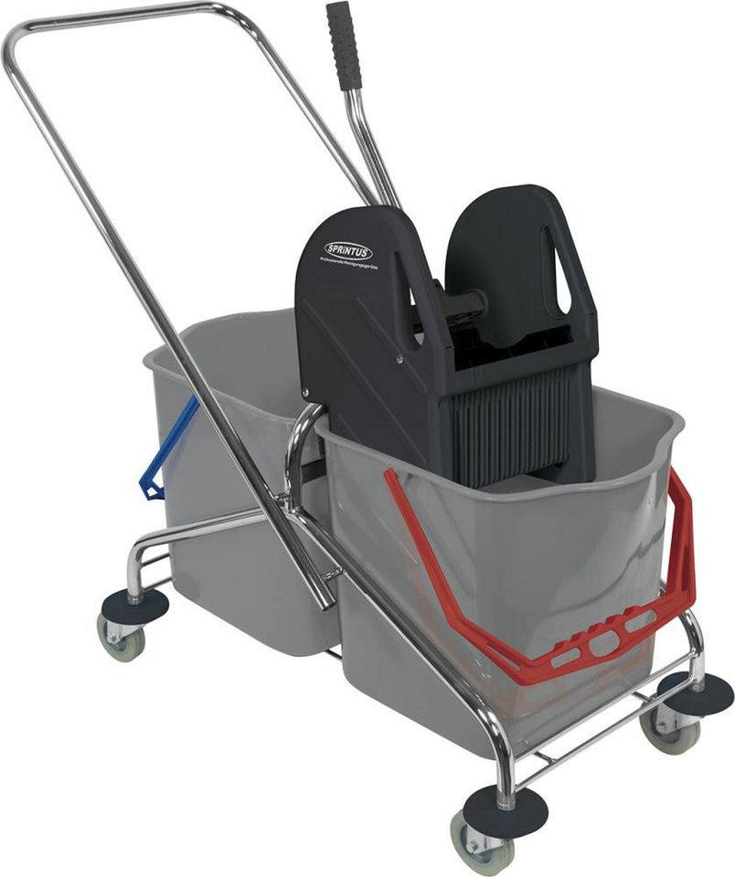 ELC Rollwagen Doppelfahreimer chrom 2x27l m.Presse ELC Rollwagen Doppelfahreimer chrom 2x27l m.Presse von ELC