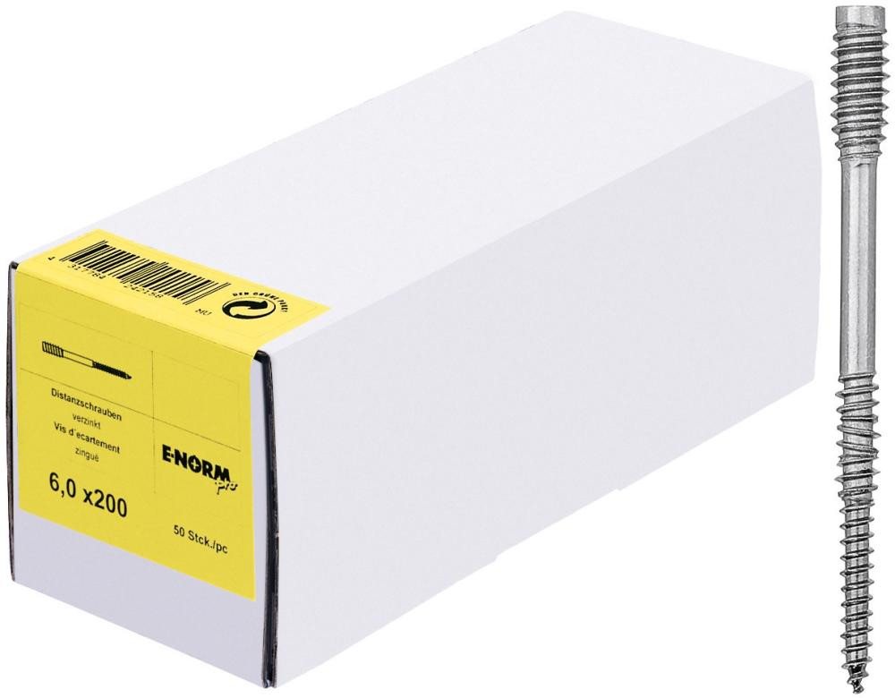 ELC Schraube E-NORMpro Distanzschraube galZn 6,0x100 von ELC