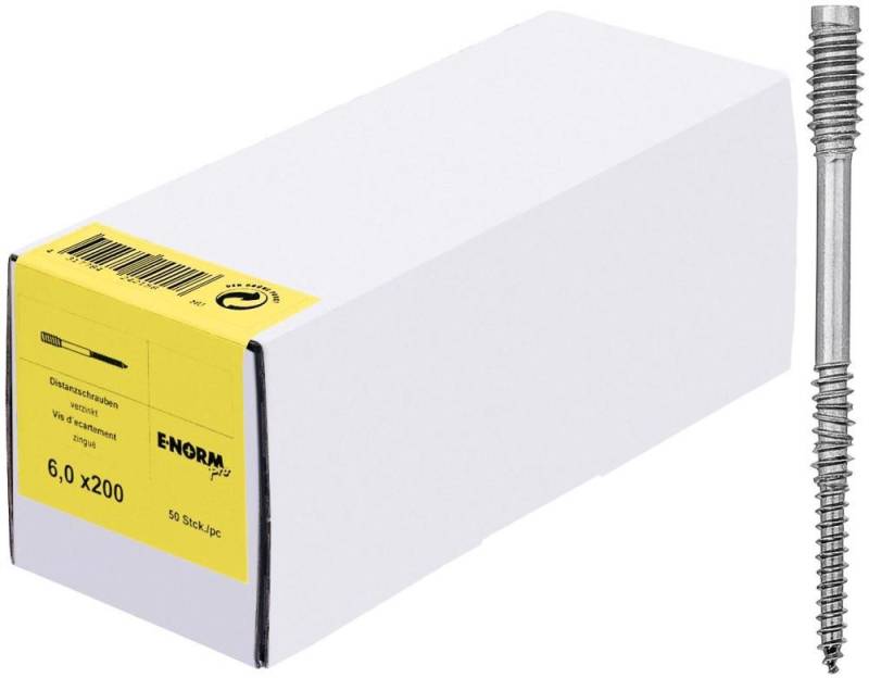 ELC Schraube E-NORMpro Distanzschraube galZn 6,0x100 von ELC