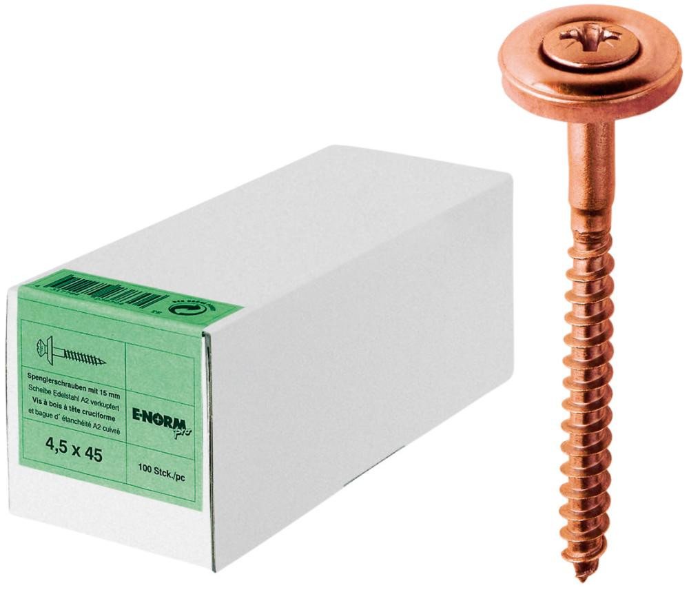 ELC Schraube E-NORMpro Spenglerschraube A2 CU PZD 2 4,5x35 15 pr ELC Schraube E-NORMpro Spenglerschraube A2 CU PZD 2 4,5x35 15 pr von ELC