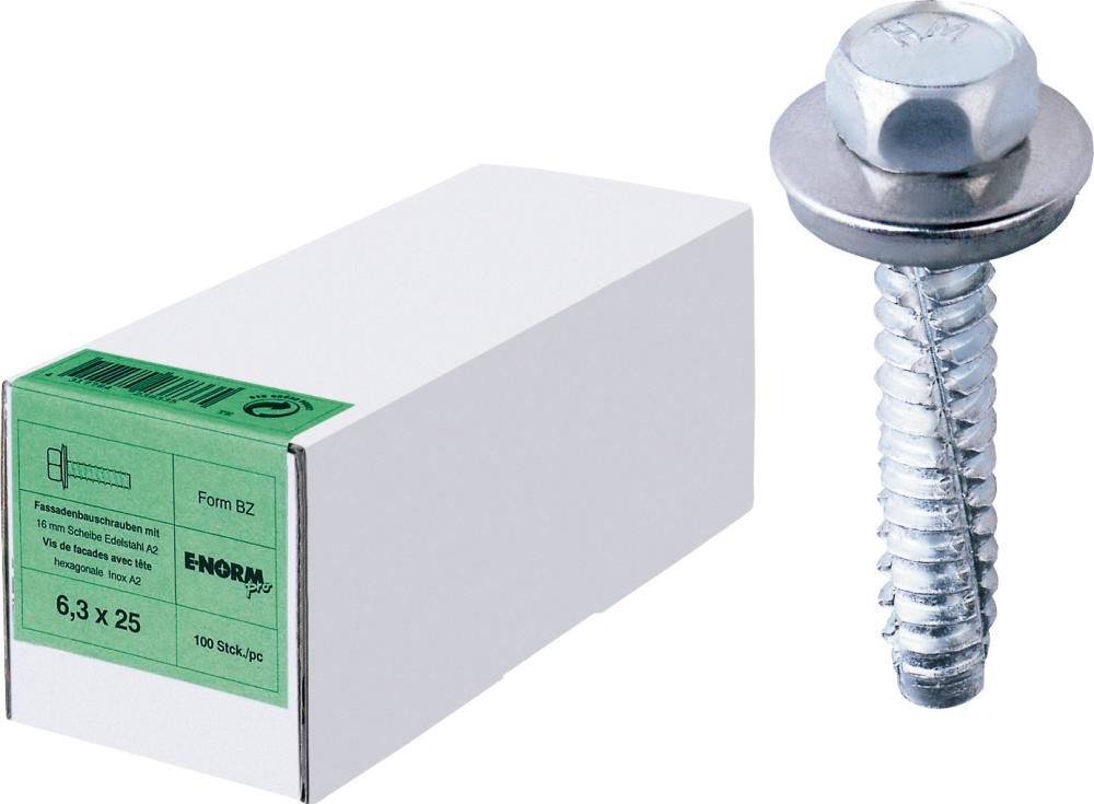 ELC Schraube Fassadenschr. A2 BZ 6,3x75 S16 HP E-NORMpro von ELC