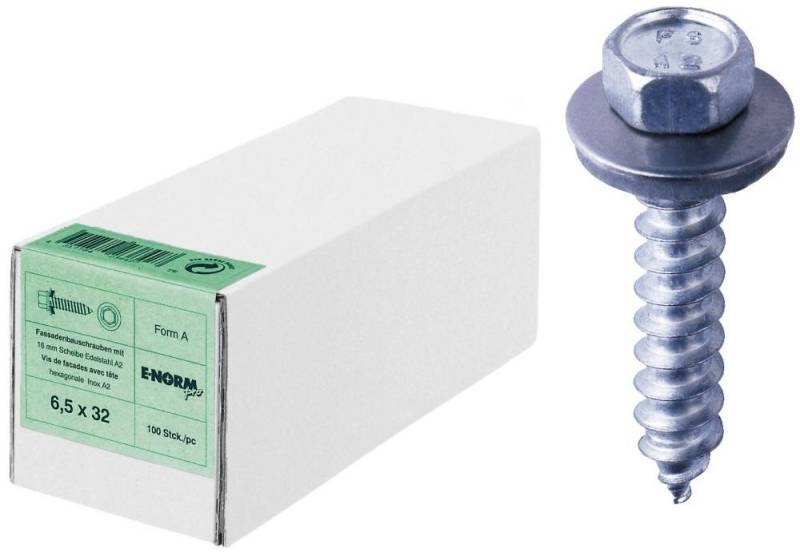 ELC Schraube Fassadenschr. Edelst.A2 6,5x64 S16 HP E-NORMpro von ELC