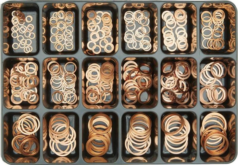 ELC Schrauben-Set E-NORM Montagekoffer 19 DIN 7603 kupfer E-NORMpro von ELC