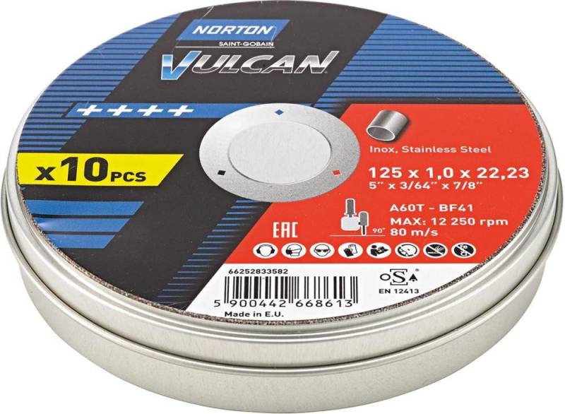 ELC Trennscheibe Trennscheibe Dose 10x Vulcan Inox 125x1,0mm von ELC