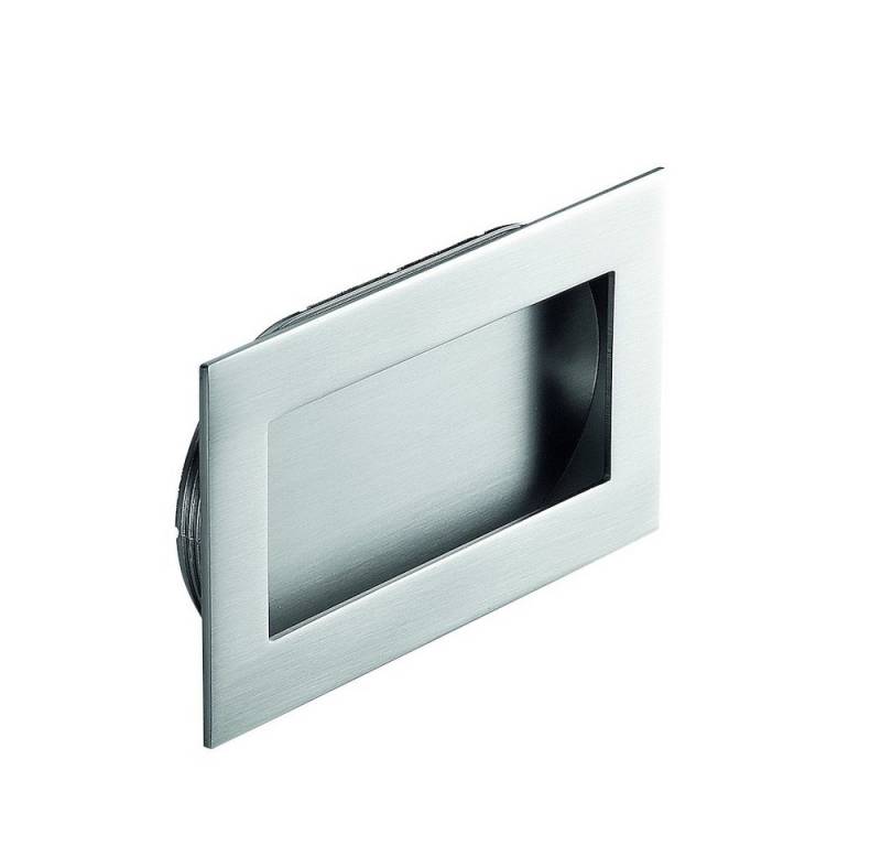 ELC Türbeschlag Format Muschelgriff "Inn" Zink Edelstahloptik L160mm W50mm von ELC