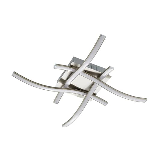 Elc Agostina Led Deckenlampe Nickel Deckenlampe Lampe Leuchte Decke Metall 492 B-Ware von ELC