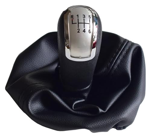 ELCEAMMDLW Schalthebel Auto Für Benz C Klasse W202 W208 E Klasse W210 W203 S203 W245 W169 W168 5 6 Gang Schaltgetriebe Schaltknauf(6 Speed Silver 2) von ELCEAMMDLW