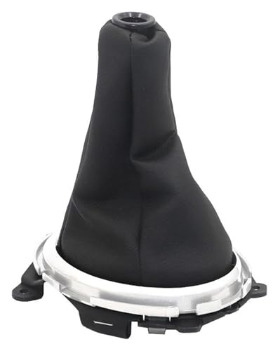 ELCEAMMDLW Schalthebel Auto Kompatibel mit Fit Kompatibel mit Jazz 2009-2015 Schalthebel Schaltknauf Abdeckung Gamasche Boot Schaltrahmen Getriebe Gaitor Schaltmanschetten Handbuch(Silver) von ELCEAMMDLW