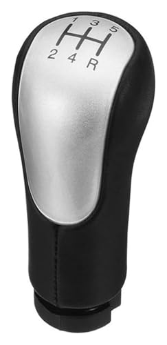 ELCEAMMDLW Schalthebel Auto Kompatibel mit Ford Kompatibel mit Fiesta Kompatibel mit Fusion Kompatibel mit Transit Connect 2002 5 6 Gang Schaltknauf Hebel Stick Pen Arm Ball Gearknob(5-speed Silver) von ELCEAMMDLW