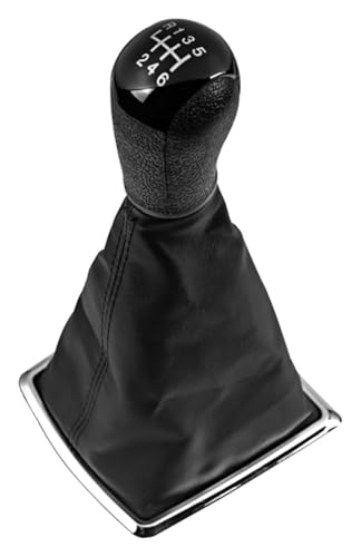 ELCEAMMDLW Schalthebel Auto Kompatibel mit Ford Kompatibel mit Focus 2 Kompatibel mit Mondeo MK2 2004-2011 Schaltknauf Hebel Gaitor Shifter Boot Abdeckung Fall(6 Speed Black) von ELCEAMMDLW
