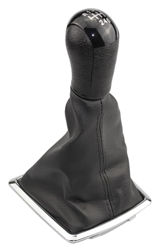 ELCEAMMDLW Schalthebel Auto Kompatibel mit Ford Kompatibel mit Focus 2 MK2 2005-2011 Auto 5 6 Geschwindigkeit Schaltknauf Boot Abdeckung Gamasche Halsbänder(Black-6 Speed) von ELCEAMMDLW