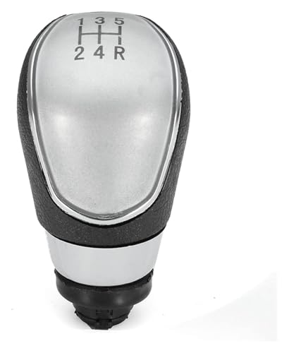ELCEAMMDLW Schalthebel Auto Kompatibel mit Ford Kompatibel mit Focus 2 MK2 FL MK3 MK4 MK7 Kompatibel mit MONDEO Kompatibel mit Fiesta 5 Gang Schaltgetriebe Schaltknauf(Silver) von ELCEAMMDLW