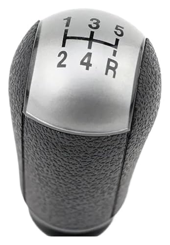 ELCEAMMDLW Schalthebel Auto Kompatibel mit Ford Kompatibel mit Focus II MK2 Kompatibel mit C-Max Kompatibel mit Mondeo MK3 5 Gang Schaltknauf Stick Shifter Hebel Stift Hdandle(Silver) von ELCEAMMDLW