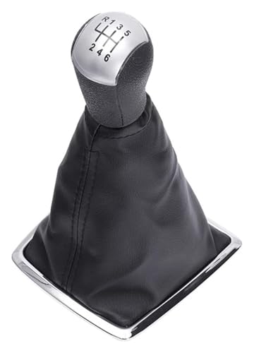 ELCEAMMDLW Schalthebel Auto Kompatibel mit Ford Kompatibel mit Focus Kompatibel mit Mondeo Kompatibel mit Mustang Kompatibel mit Fiesta Galaxy 5 6 Gang Schaltknauf Schalthebel(6 Speed Silver) von ELCEAMMDLW