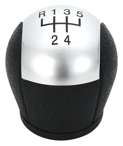ELCEAMMDLW Schalthebel Auto Kompatibel mit Ford Kompatibel mit Transit Kompatibel mit Van MK7 2006-2013 Auto Styling 5 6 Gang Manueller Schalthebel Schaltknaufhebel(Silver,5 speed) von ELCEAMMDLW