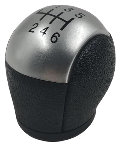 ELCEAMMDLW Schalthebel Auto Kompatibel mit Ford Kompatibel mit Transit Van MK7 2006-2013 Schaltknauf Hebel Stick Shifter Manuelle Selector Griff Ball 6 Geschwindigkeit(Silver) von ELCEAMMDLW