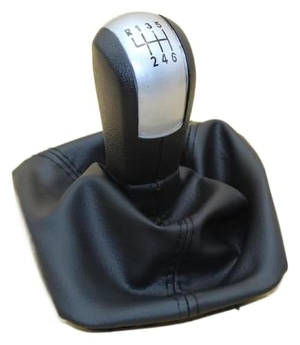 ELCEAMMDLW Schalthebel Auto Kompatibel mit Skoda Kompatibel mit Octavia 2 A5 A6 2004-2013 5 6 Geschwindigkeit Schalthebel Stick Schaltknauf Leder Boot(6 Speed) von ELCEAMMDLW