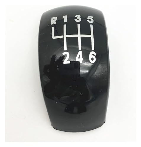 ELCEAMMDLW Schalthebel Auto Kompatibel mit Skoda Kompatibel mit Octavia MK2 II 2004-2008 FL 2009-2011 Auto Schaltknauf Styling Kappe Emblem Abdeckung Hebel Stick Stift(Black 6 Speed) von ELCEAMMDLW