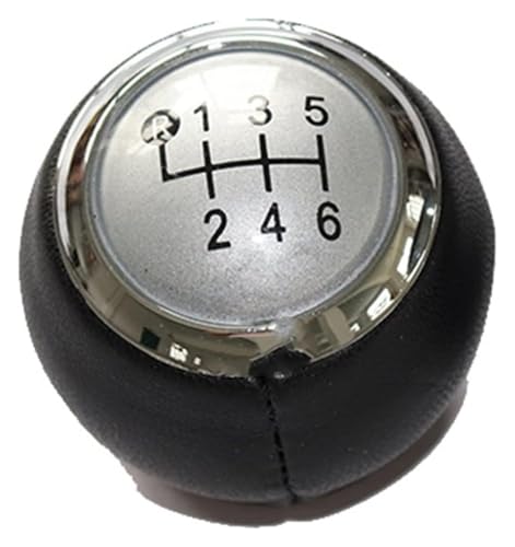 ELCEAMMDLW Schalthebel Auto Kompatibel mit TOYOTA Kompatibel mit AURIS 2007-2011 5 6 Geschwindigkeit Auto Shift Schaltknauf Hebel Gaitor Boot Abdeckung(6 Speed Silver Knob) von ELCEAMMDLW