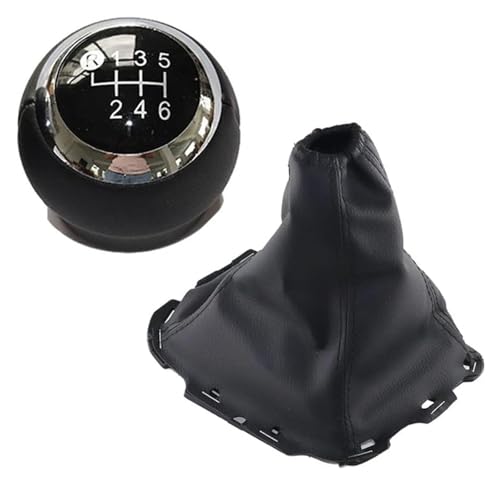 ELCEAMMDLW Schalthebel Auto Kompatibel mit Toyota Kompatibel mit Avensis III Kompatibel mit T27 2008-2015 Auto Schaltknauf 5 6 Gang Hebel Gaitor Boot Cover(6 Speed Black Set) von ELCEAMMDLW