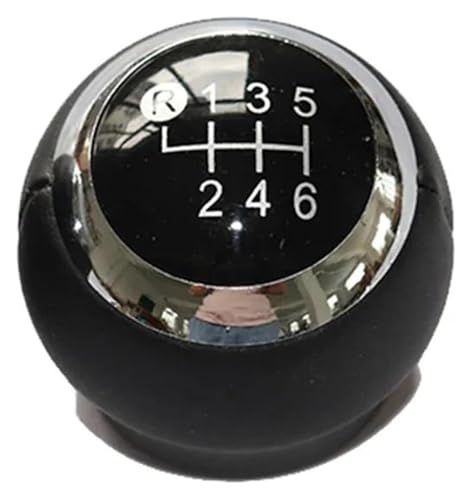 ELCEAMMDLW Schalthebel Auto Kompatibel mit Toyota Kompatibel mit Avensis III T27 2008-2015 PU Leder Manuelle Schaltknauf Kopf Abdeckung Hebel Stick(6 Speed Black) von ELCEAMMDLW