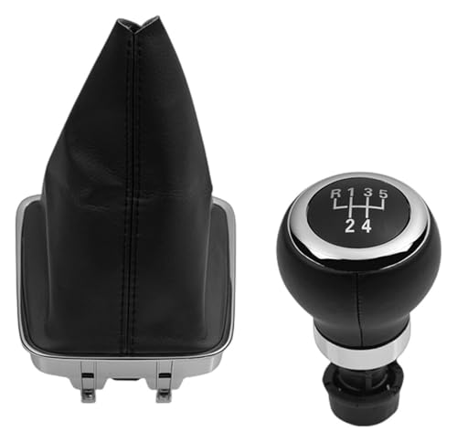 ELCEAMMDLW Schalthebel Auto Kompatibel mit VW Kompatibel mit Tiguan 5N 2007-2011 5 6 Geschwindigkeit Auto Schaltknauf Gaitor Boot Abdeckung Kragen(5 Speed) von ELCEAMMDLW
