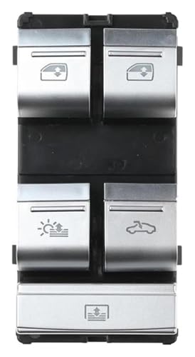 Fensterheber Elektrische Schalter Für A6 A6L 2019-2022 Elektrische Fenster Schalter Button Control Power Master Mit Chrom 4KD959851E von ELCEAMMDLW