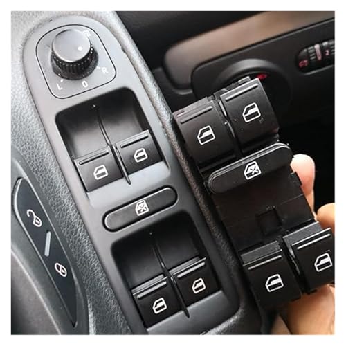 Fensterheber Elektrische Schalter Für Skoda Für Fabia 1K4959857B 5J0959855 5K4959857 Auto Power Fenster Control Schalter Taste Chrome Master(NO Chrome B) von ELCEAMMDLW