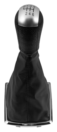 Schalthebel Auto Kompatibel mit Ford Kompatibel mit Focus Kompatibel mit Mondeo MK2 MK3 S-MAX C-MAX Kompatibel mit Mustang Kompatibel mit Fiesta Auto Schaltknauf Schalthebel Stick(6 Speed Silver) von ELCEAMMDLW