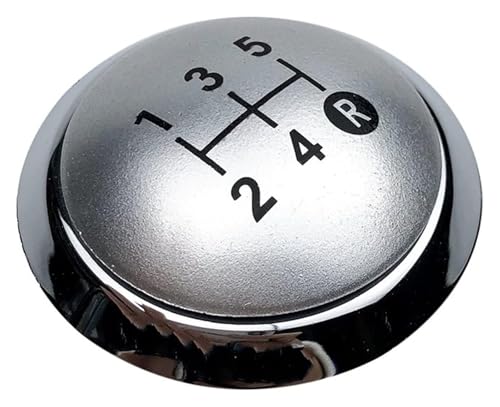 Schalthebel Auto Kompatibel mit TOYOTA Kompatibel mit Corolla 1.8MT Kompatibel mit AVENSIS Kompatibel mit YARIS D4D Kompatibel mit RAV4 Schaltknauf Hebel Emblem Kappe Abdeckung(5 Speed Silver) von ELCEAMMDLW