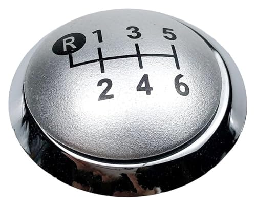 Schalthebel Auto Kompatibel mit TOYOTA Kompatibel mit Corolla 1.8MT Kompatibel mit AVENSIS Kompatibel mit YARIS D4D Kompatibel mit RAV4 Schaltknauf Hebel Emblem Kappe Abdeckung(6 Speed Silver) von ELCEAMMDLW