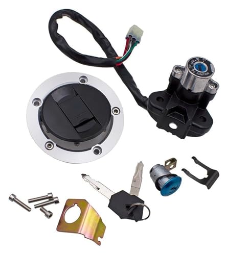 Tankdeckel Kraftstoff Zündschalter Für Suzuki Für SV650 Für SV1000 2002-2009 Motorrad Zündschloss Kraftstoff Tankdeckel Sitz Schloss Schlüssel Kit von ELCEAMMDLW