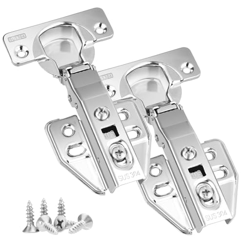 ELCJDZYO Soft-Close-Scharniere, 2er-Set Türscharniere in Standardgröße, Möbelscharnier mit 100° Öffnungswinkel, Topfscharnier ø 35 mm (2 Stück/Eckanschlag) ELCJDZYO Soft-Close-Scharniere, 2er-Set Türscharniere in Standardgröße, Möbelscharnier mit 100° Öffnungswinkel, Topfscharnier ø 35 mm (2 Stück/Eckanschlag) von ELCJDZYO