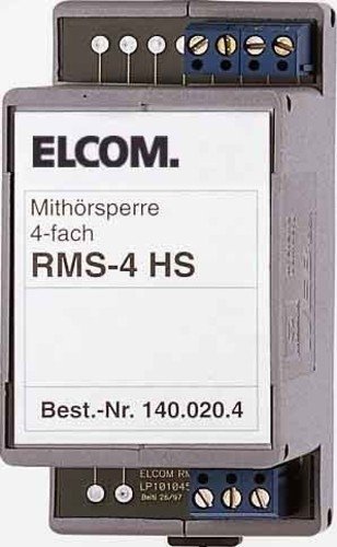Elcom Mithörsperre RMS-4 HS für 4 Teilnehmer Zusatzgerät für Tür-/Videosprechanlage 4250111820837 von ELCOM