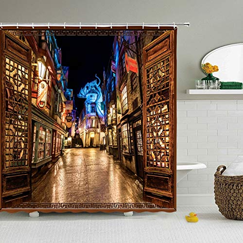 ELD 180X180cm Magic World Harry Film Duschvorhang Winkelgasse Dekor Nacht Straße Dekor Kinder Kind Der Film Duschvorhänge Mode Kunst Dekoration ELD 180X180cm Magic World Harry Film Duschvorhang Winkelgasse Dekor Nacht Straße Dekor Kinder Kind Der Film Duschvorhänge Mode Kunst Dekoration von ELD