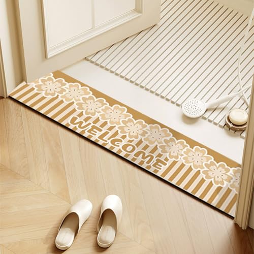 Anti-Rutschen kann schmale Türkissen waschen, Saugfähige, rutschfeste Badezimmer- und Küchenmatte, Mehrfarbig, mehrere Größen(C,20x80cm) von ELDFLRURB