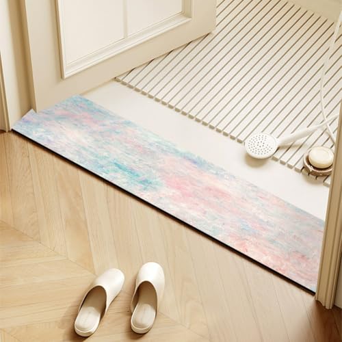 Anti-Rutschen kann schmale Türkissen waschen, Saugfähige, schnelltrocknende, maschinenwaschbare Bade- und Küchenmatte, Mehrfarbig, mehrere Größen(I,40x60cm) von ELDFLRURB