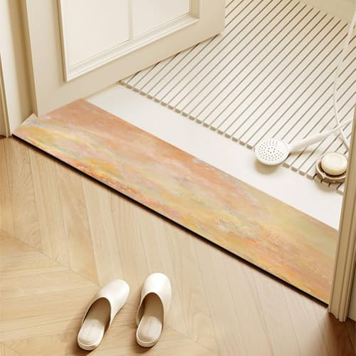 Anti-Rutschen kann schmale Türkissen waschen, Saugfähige, schnelltrocknende, maschinenwaschbare Bade- und Küchenmatte, Mehrfarbig, mehrere Größen(K,50x80cm) von ELDFLRURB