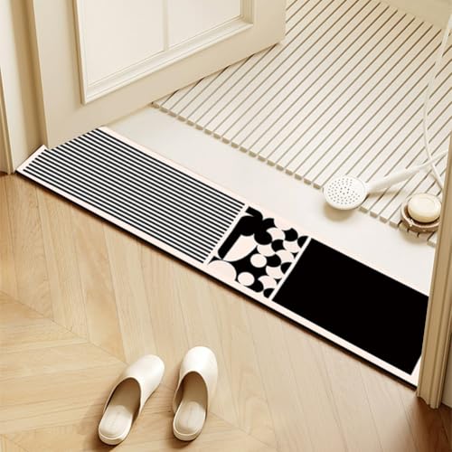 ELDFLRURB Anti-Rutschen kann schmale Türkissen waschen, Badematte mit Kieselalgenschlamm, maschinenwaschbar, mehrere Größen, Mehrfarbig(I,30x80cm) von ELDFLRURB