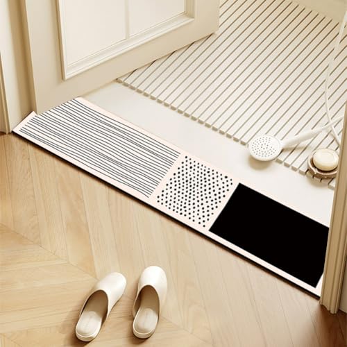 ELDFLRURB Anti-Rutschen kann schmale Türkissen waschen, Badematte mit Kieselalgenschlamm, maschinenwaschbar, mehrere Größen, Mehrfarbig(J,10x120cm) von ELDFLRURB