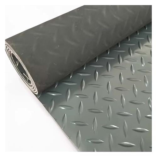 ELDFLRURB Rutschfeste Industrie-Linoleum-Fußmatte, PVC, für Garage, Garage, Garage, Bodenmatte, PVC, wasserdicht, rutschfest, 2,5 mm dick, mehrfarbig, mehrere Größen (Grau, 90 x 500 cm) von ELDFLRURB
