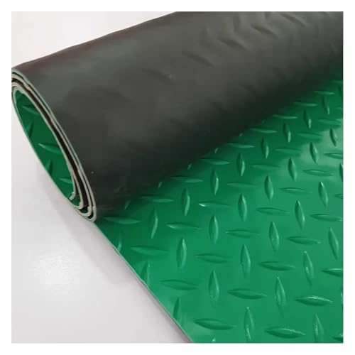 ELDFLRURB Rutschfeste industrielle Linoleum-Fußmatte, PVC, für Garage, Garage, Garage, PVC, wasserdicht, rutschfest, 2,5 mm dick, mehrfarbig, mehrere Größen (Grün, 90 x 1000 cm) von ELDFLRURB