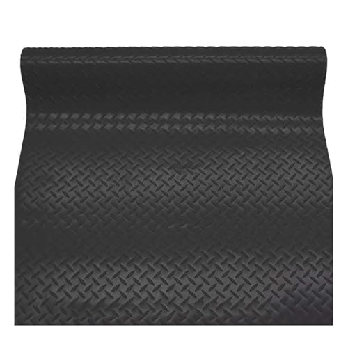ELDFLRURB Rutschfeste industrielle Linoleum-Fußmatte, PVC-Garagen-Fußmatte, 1,6 mm dick, mehrfarbig, 61 x 99 cm, Schwarz, 99,1 x 99,1 cm von ELDFLRURB