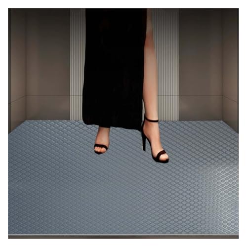 ELDFLRURB Rutschfeste industrielle Linoleum-Fußmatte, PVC-Garagen-Fußmatten, 2,6 mm dick, mehrfarbig, mehrere Größen, für Fitnessstudio, Garage, Werkstatt (Grau, 60 x 200 cm) von ELDFLRURB