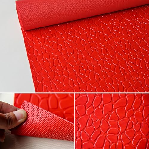 Garagen-Gummi-Bodenmatten, rutschfest, 3 mm dick, PVC, mehrfarbig, 1,2 m x 0,8–15 m, Rot, 1,2 m x 1,2 m von ELDFLRURB