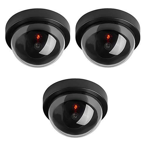 ELEAR™ 3 X schwarz Kuppel Outdoor Dummy Fake LED blinkt Überwachungskamera CCTV Überwachung Nachahmung Security Camera von ELEAR